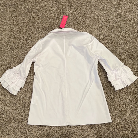 NWT Lilly Pulitzer Judith Top Resort White XS - Picture 4 of 4